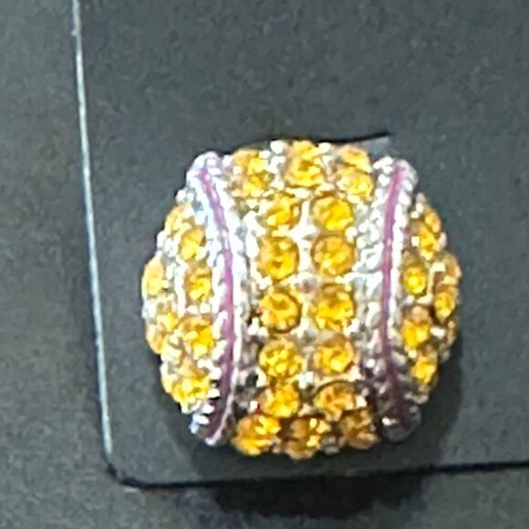 NWT 4 Pairs of Rhinestone Sports Ball Earrings - Picture 5 of 6